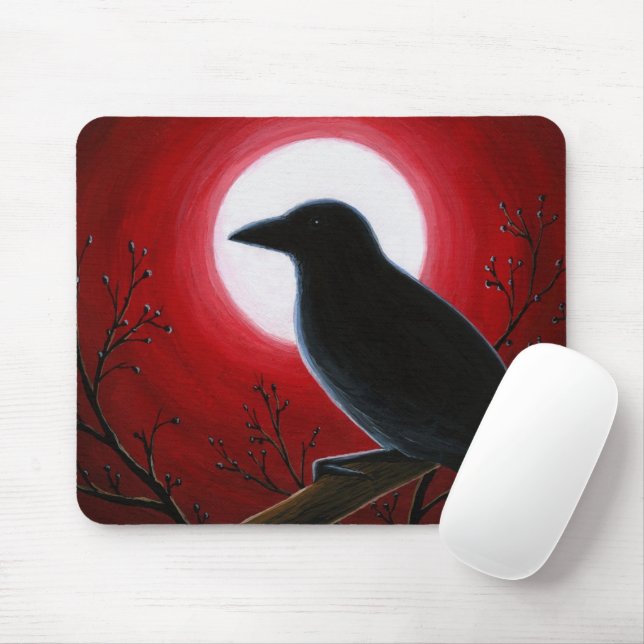 Krähen-Rabe des Vogel-62 Mousepad (Mit Mouse)