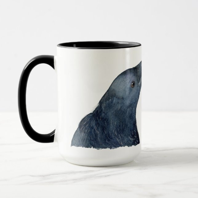 Krähen-Tasse mit Personalisierung Tasse (Links)