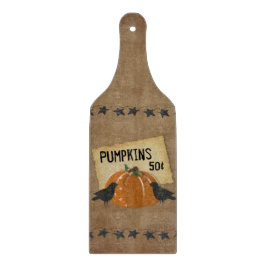 Krähen und Kürbisglas-Schneidebrett Schneidebrett