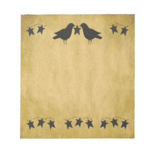 Krähen und Stern-Notizblock Notizblock