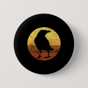 Krähen Vogel Liebhaber Rabe Vintage Button