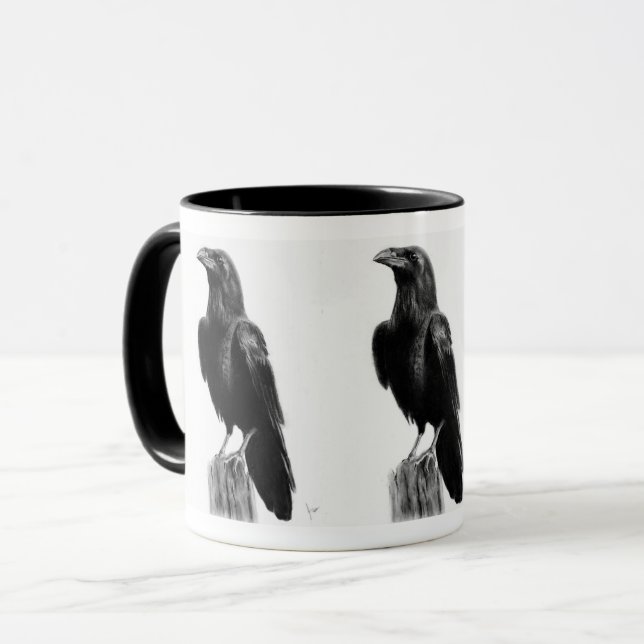 Krähencafétasse Tasse (Vorderseite Links)