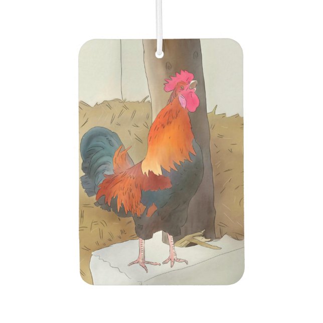 Krähender Hahn  Autolufterfrischer (Vorderseite)