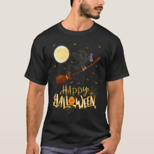 Krähenfahrt Hexe Schrotflinte Krähe Vogel Hallowee T-Shirt