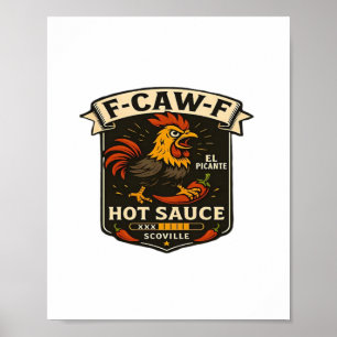 Krähenhumor Lustiges Gothic F-Caw-F Poster