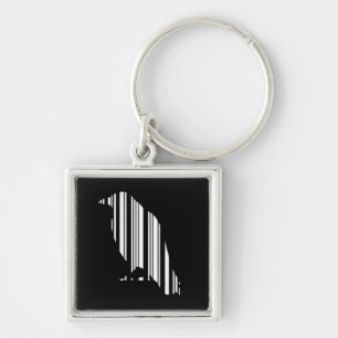 Krähenleiste Code Vogel Muster Design Schlüsselanhänger