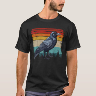 Krähenvogel im vintage-look mit distressed-effekt, T-Shirt