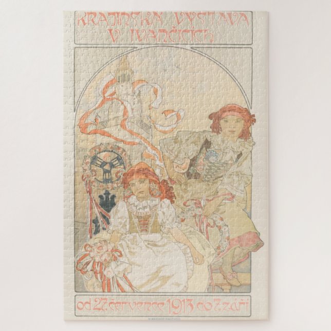 Krajinská výstava / Ivancicích (1912) von Mucha Puzzle (Vertikal)