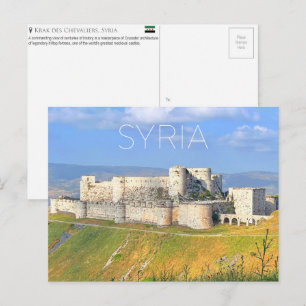 Krak des Chevaliers, Syrien Reise-Postkarte Postkarte