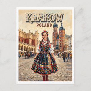 Krakau Altstadt Polen Postkarte
