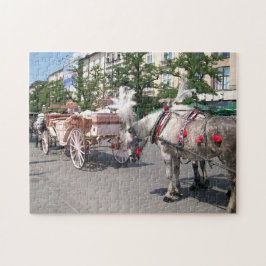 Krakau, Pferd gezeichnet Kutschen, Hauptplatz Puzzle