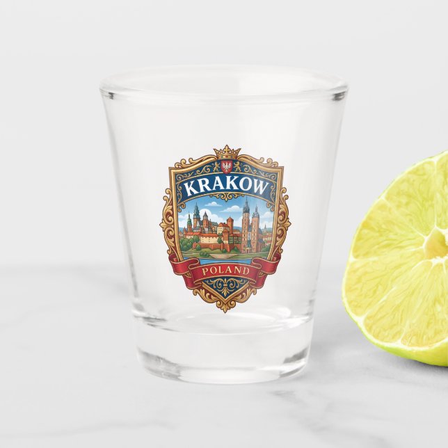 Krakau, Polen Polen Schnapsglas (Vorderseite)