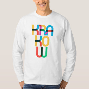 Krakau Polen Pop-Art-Buchstaben T-Shirt