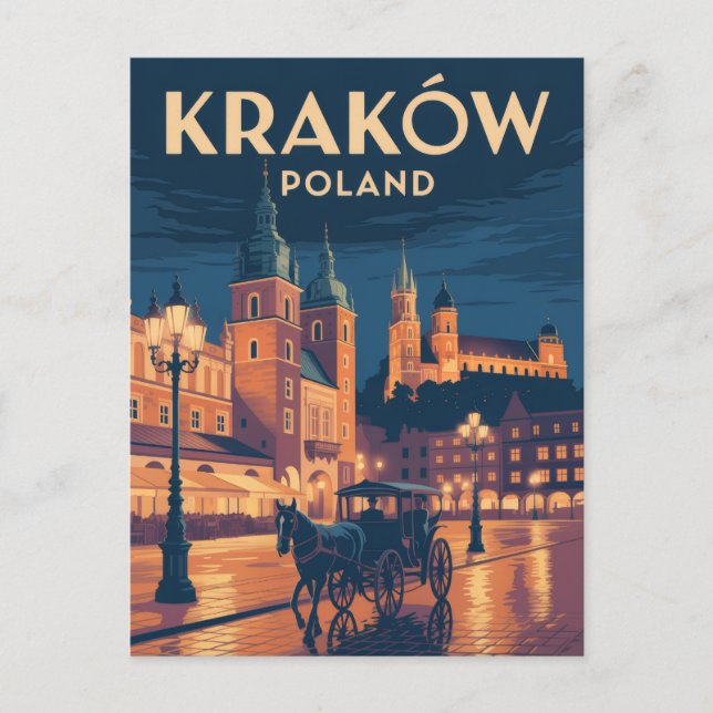 Krakau Polen Postkarte (Vorderseite)