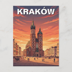 Krakau Polen Reise Postkarte