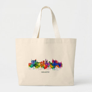 Krakau Polen Skyline Jumbo Stoffbeutel