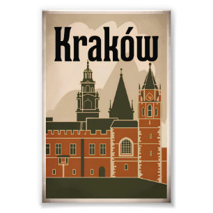 Krakau Polen vintage Fotodruck
