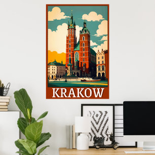 Krakau Travel Poster Wall Art