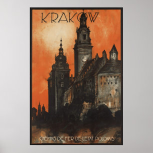 Krakau Vintage Travel Poster Ad Retro Prints