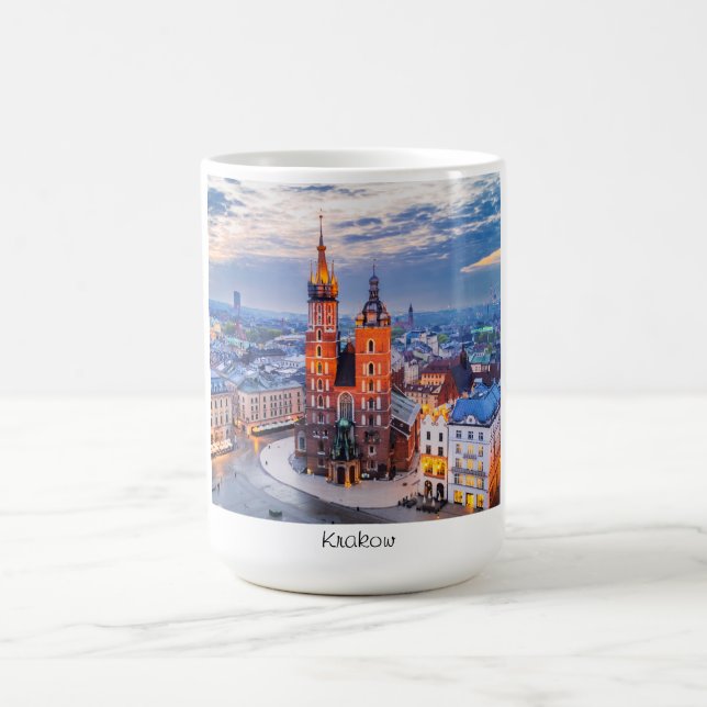 Krakauer Nacht in Polen Kaffeetasse (Mittel)