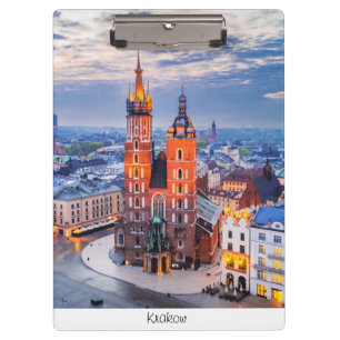Krakauer Nacht in Polen Klemmbrett