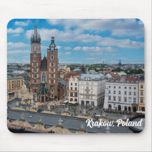 Krakauer Stadtzentrum von oben in Polen Mousepad