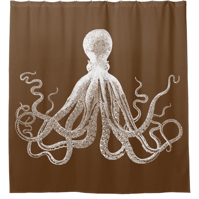 Krake Browns Kraken Duschvorhang (Vorderseite)