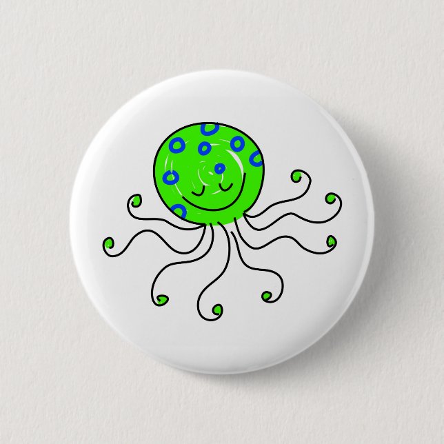 Krake Button (Vorderseite)