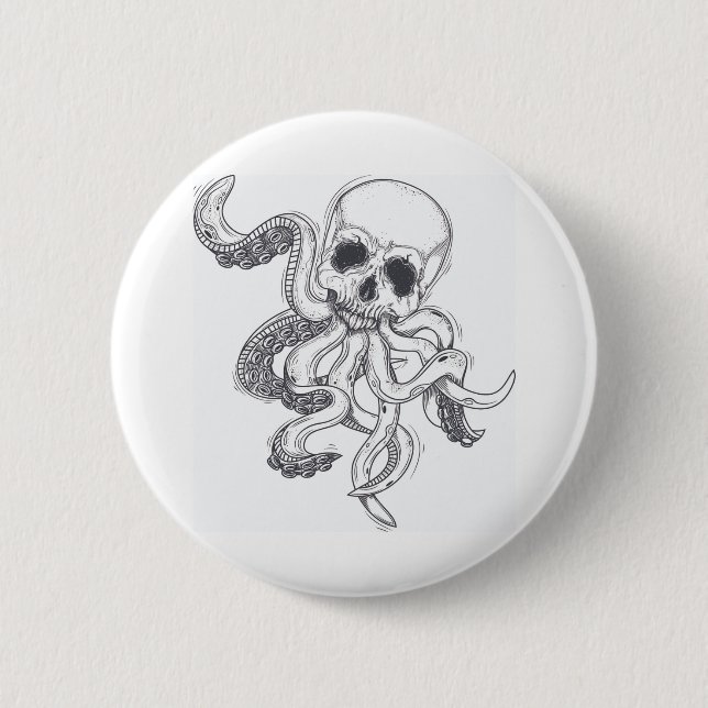 Krake Button (Vorderseite)