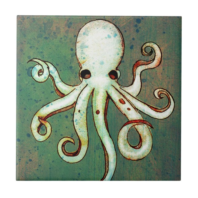 Krake Cthulhu Fliese (Vorderseite)