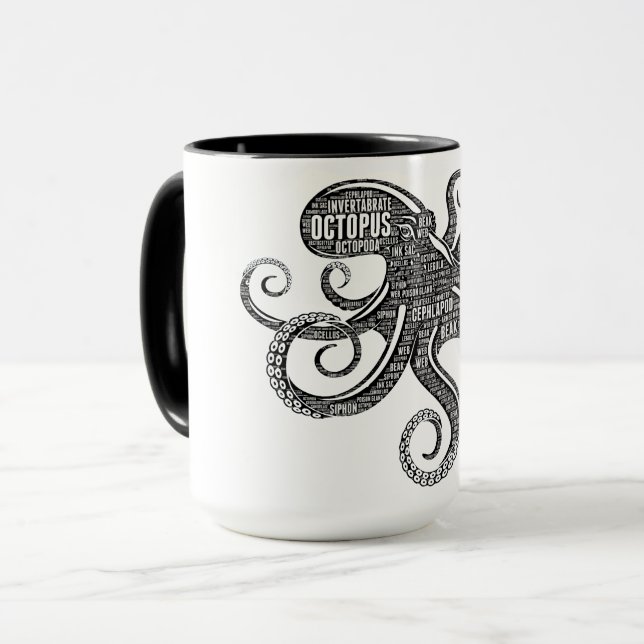 Krake - das intelligente cephlopod tasse (Vorderseite Links)