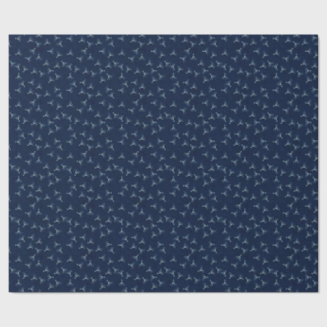 Krake Ditsy Papier Geschenkpapier (Saum)