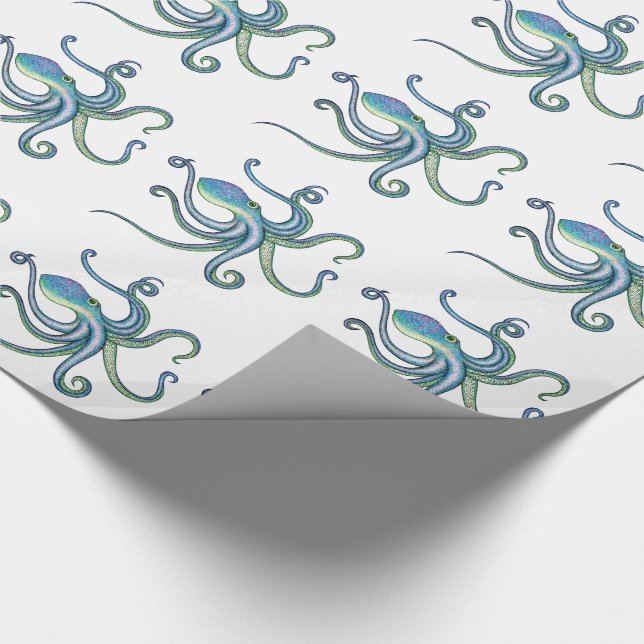 Krake Geschenkpapier (Ecke)