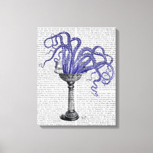 Krake in der Wanne Leinwanddruck