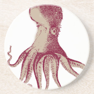 Krake Kraken Tintenfisch Sandstein Untersetzer