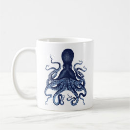 Krake Kraken Vintager Stich Kaffeetasse