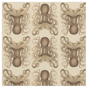 Krake Marmoratus (Brown) Stoff