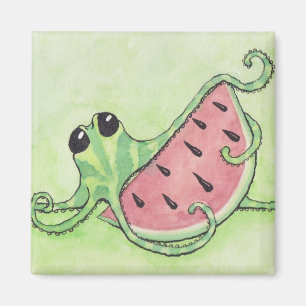 Krake u. Wassermelone Magnet