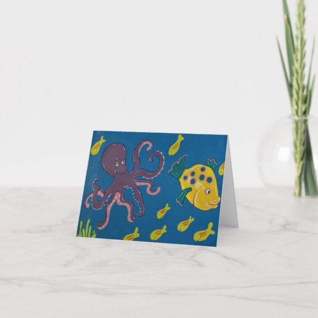 Krake und Freunde Karte (Vorderseite)