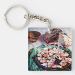 Krake zu dem Staub zu feira/galician Schlüsselanhänger