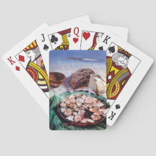 Krake zu dem Staub zu feira/galician Spielkarten