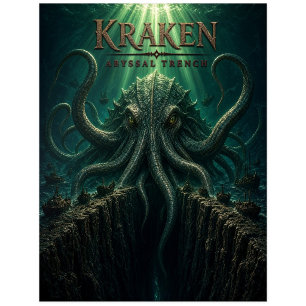 Kraken-Abgrund-Graben Dark Cinema Postkarte