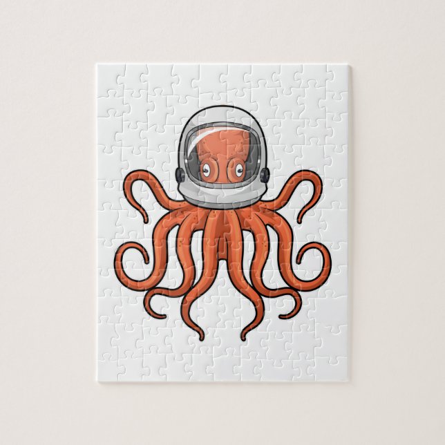 Kraken als Astronaut Puzzle (Vertikal)