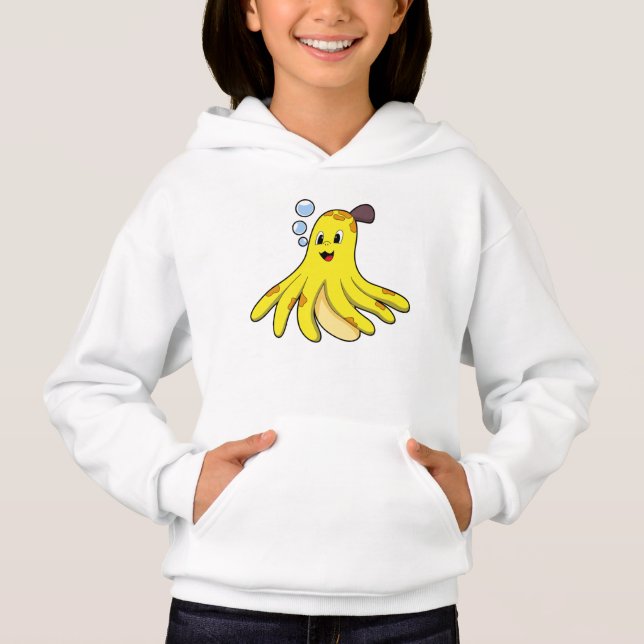 Kraken als Banane Hoodie (Vorderseite)