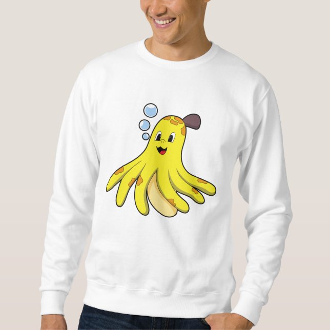 Kraken als Banane Sweatshirt (Vorderseite)