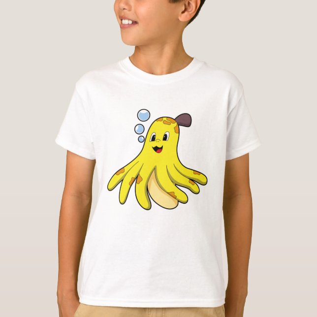 Kraken als Banane T-Shirt (Vorderseite)