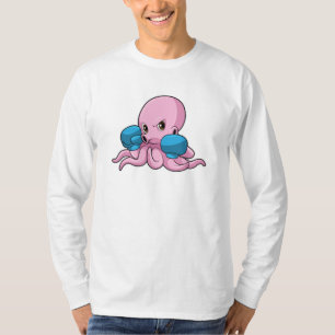 Kraken als Boxer mit Boxhandschuhen T-Shirt
