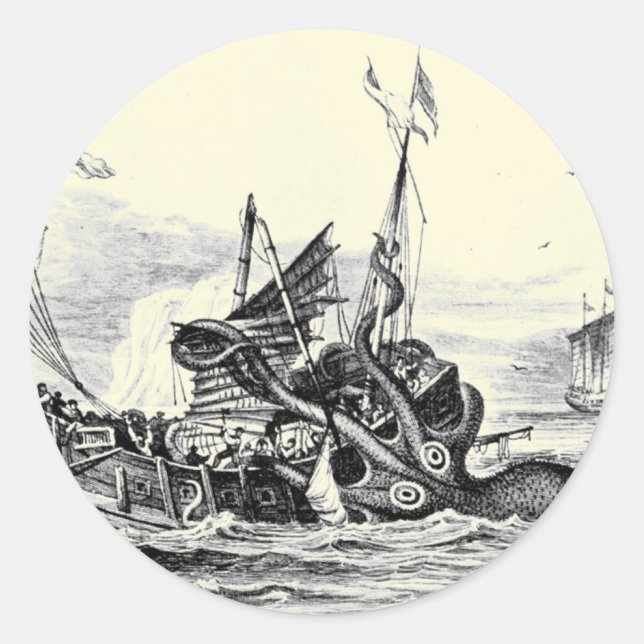 Kraken Attack! Aufkleber (Vorderseite)