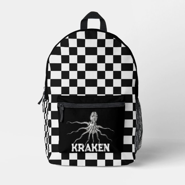 Kraken Bedruckter Rucksack (Vorderseite)