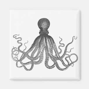 Kraken - Black Giant Octopus / Cthulu Magnet
